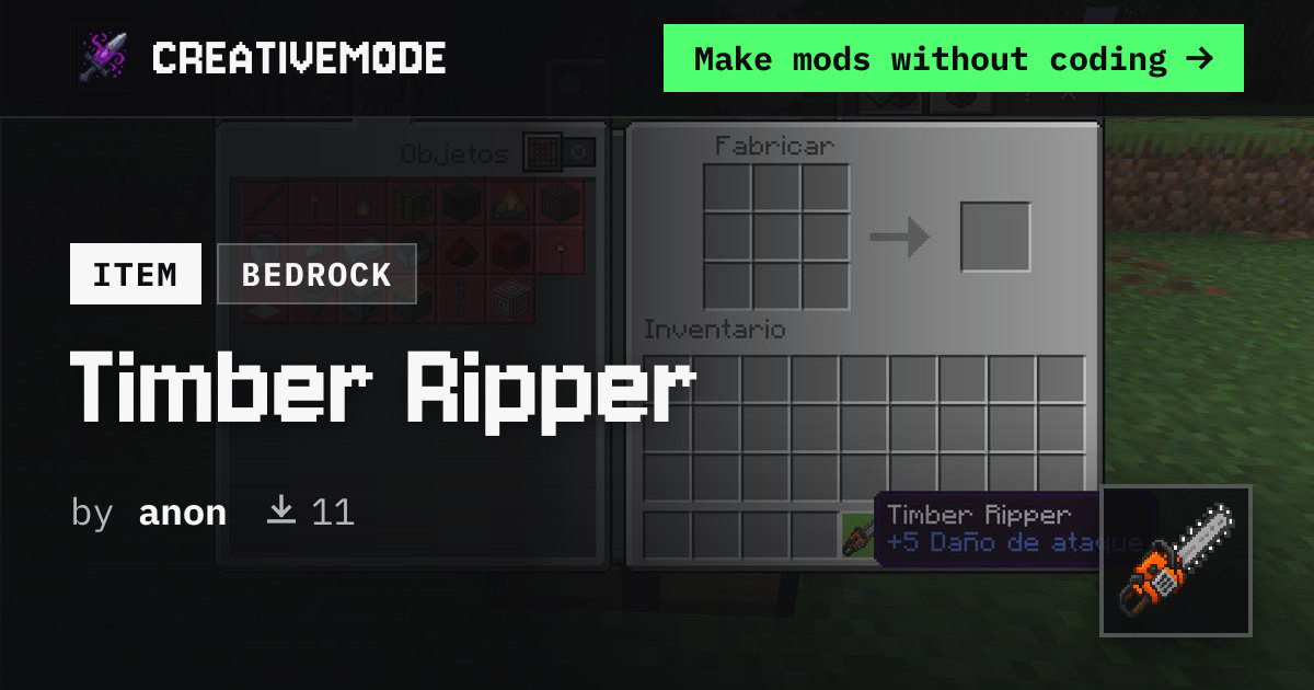 Timber Ripper | Free Bedrock Addon | CreativeMode