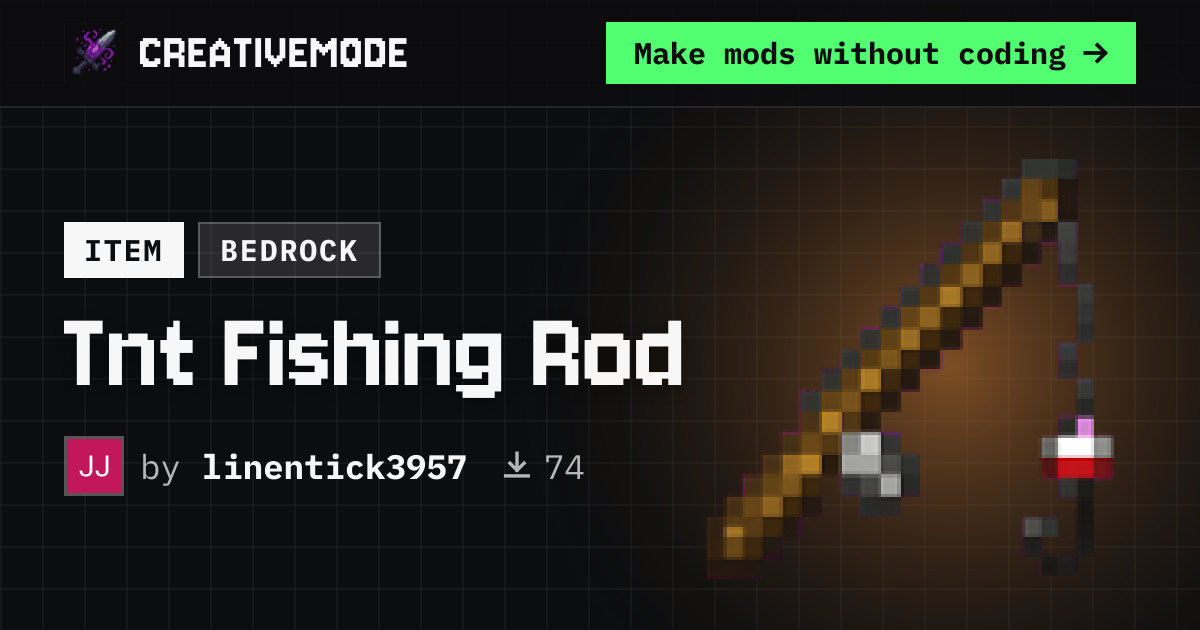 Tnt Fishing Rod | Free Bedrock Addon | CreativeMode