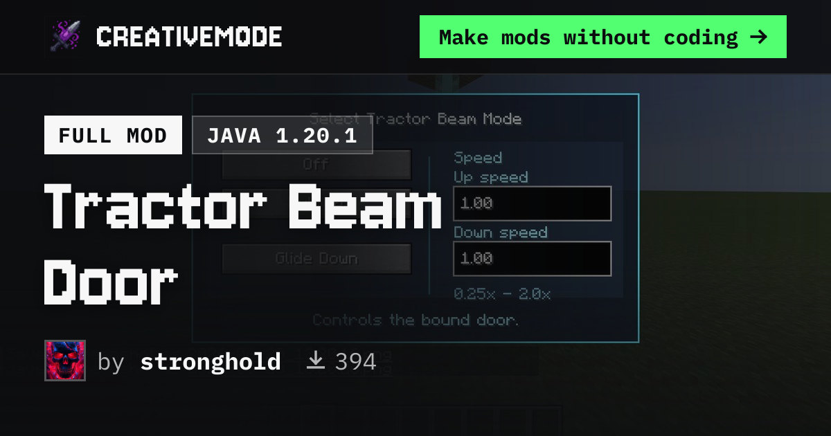 Tractor Beam Door | Free Java 1.20.1 Mod | CreativeMode