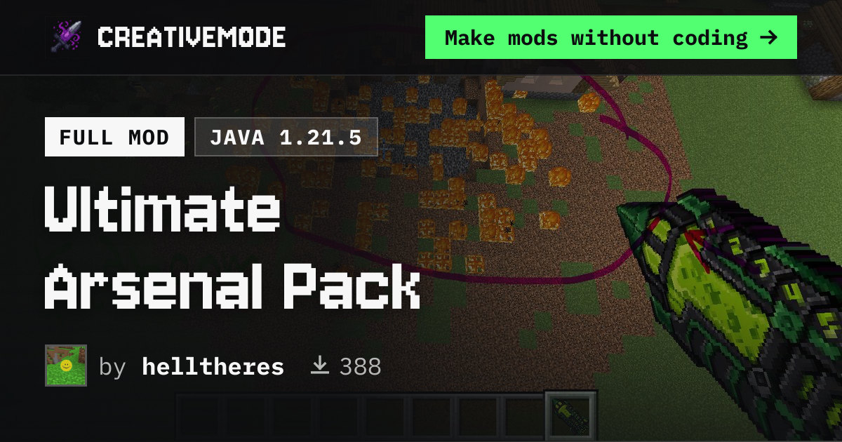 Ultimate Arsenal Pack | Free Java 1.21.5 Mod | CreativeMode