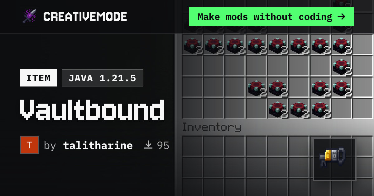 Vaultbound | Free Java 1.21.5 Mod | CreativeMode
