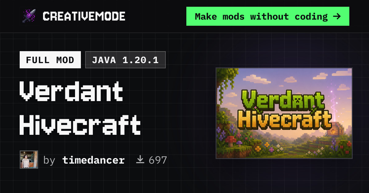 Verdant Hivecraft | Free Java 1.20.1 Mod | CreativeMode