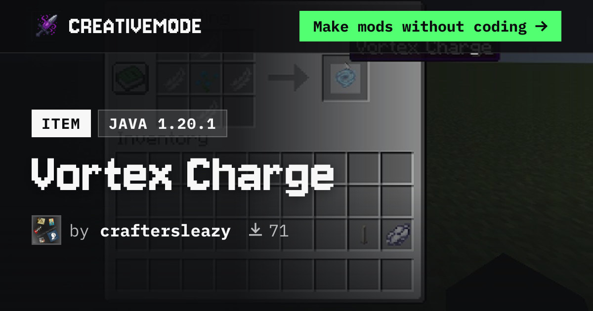Vortex Charge | Free Java 1.20.1 Mod | CreativeMode